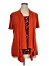 Notations Orange Short Sleeve Top Size XL - photo 1