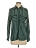 Elodie Stripes Green Long Sleeve Button-Down Shirt Size S - photo 1