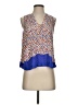 Maeve 100% Rayon Multi Color Blue Sleeveless Blouse Size S - photo 1