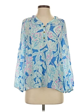 Lilly Pulitzer 3/4 Sleeve Silk Top (view 1)