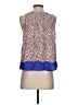 Maeve 100% Rayon Multi Color Blue Sleeveless Blouse Size S - photo 2