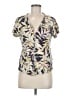 Pilcro Tropical Ivory Short Sleeve Blouse Size M - photo 1