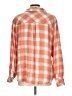 Joan Rivers Checkered-gingham Orange Long Sleeve Button-Down Shirt Size L - photo 2