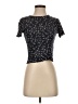 Hollister Floral Blue Black Short Sleeve Top Size S - photo 1