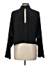 H&M 100% Polyester Black Long Sleeve Blouse Size L - photo 2