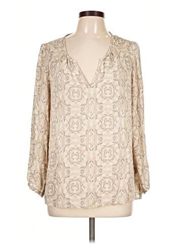 Joie Long Sleeve Silk Top (view 1)