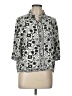Max Studio 100% Rayon Ivory 3/4 Sleeve Button-Down Shirt Size L - photo 1