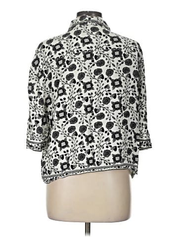 Max Studio 3/4 Sleeve Button-Down Shirt (view 2)