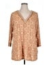 Soft Surroundings Tan 3/4 Sleeve Blouse Size 1X - photo 1