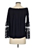 Ann Taylor LOFT 100% Rayon Black 3/4 Sleeve Blouse Size XS - photo 2