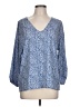 Assorted Brands Blue 3/4 Sleeve Blouse Size L - photo 1