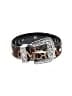 Zara 100% Polyurethane Animal Print Brown Belt Size 32 waist - photo 1