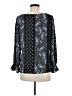 T Tahari 100% Polyester Black Long Sleeve Blouse Size M (estimated) - photo 2