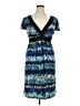 Apt. 9 Print Blue Cocktail Dress Size XL - photo 1