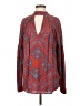 Free People 100% Rayon Red Long Sleeve Blouse Size S - photo 1