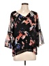 Apt. 9 100% Polyester Black 3/4 Sleeve Blouse Size L - photo 1