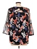 Apt. 9 100% Polyester Black 3/4 Sleeve Blouse Size L - photo 2