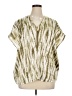 MICHAEL Michael Kors 100% Polyester Tie-dye Green Short Sleeve Blouse Size XL - photo 1
