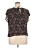 1.State Black Short Sleeve Blouse Size XL - photo 1