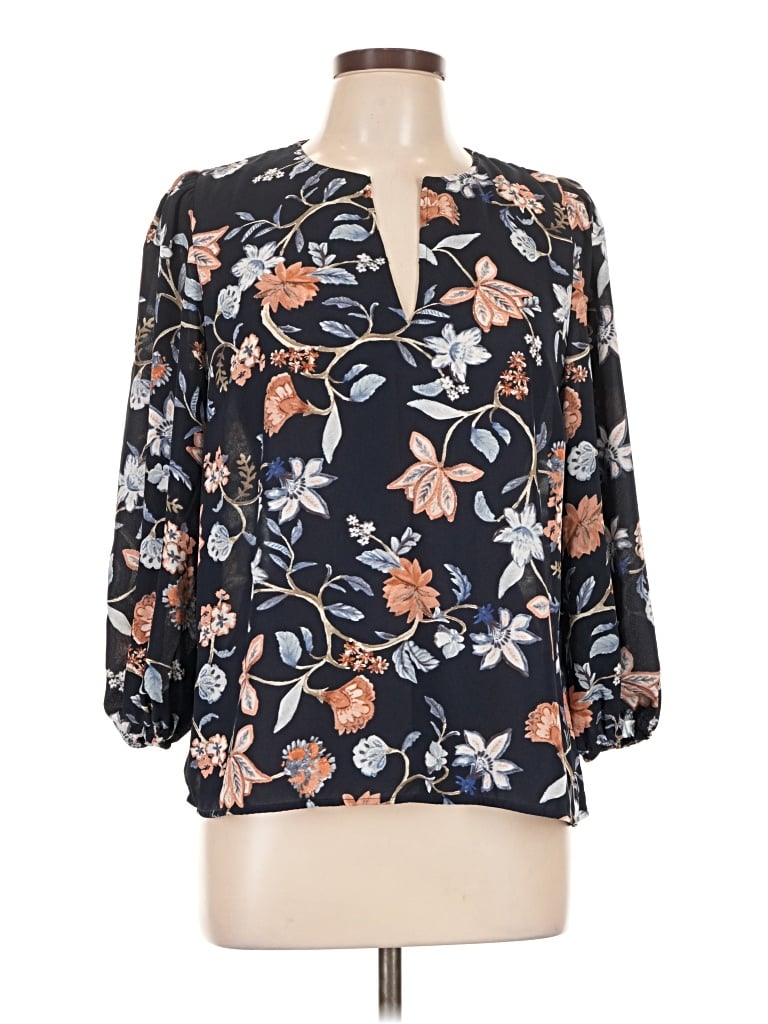 Pre-owned Cece 3/4 Sleeve Blouse In Black