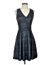 Everly Metallic Silver Cocktail Dress Size S - photo 1