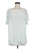 Halogen 100% Polyester Teal Short Sleeve Blouse Size M - photo 1