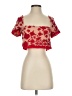 Lovers + Friends 100% Polyester Red Short Sleeve Top Size XS - photo 1