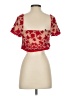 Lovers + Friends 100% Polyester Red Short Sleeve Top Size XS - photo 2