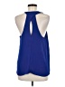 Banana Republic 100% Polyester Blue Sleeveless Blouse Size M - photo 2