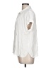 Rose + Olive 100% Rayon Solid Ivory Short Sleeve Blouse Size XL - photo 5