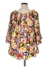 AGB 100% Polyester Orange 3/4 Sleeve Blouse Size 1X - photo 2
