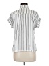 Eden & Olivia 100% Polyester Stripes White Short Sleeve Blouse Size M - photo 2