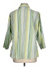 A.L.C. Stripes Green 3/4 Sleeve Button-Down Shirt Size 1X - photo 2