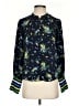 CeCe 100% Polyester Floral Blue Long Sleeve Blouse Size S - photo 1