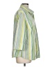 A.L.C. Stripes Green 3/4 Sleeve Button-Down Shirt Size 1X - photo 4