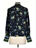 CeCe 100% Polyester Floral Blue Long Sleeve Blouse Size S - photo 2