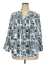 Style&Co 100% Polyester Blue 3/4 Sleeve Blouse Size XXL - photo 1