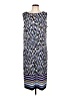 Dana Buchman 100% Polyester Print Blue Casual Dress Size L - photo 1