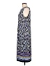 Dana Buchman 100% Polyester Print Blue Casual Dress Size L - photo 5