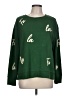 Jane and Delancey Graphic Green Pullover Sweater Size L - photo 1