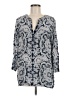 Theory Paisley Gray 3/4 Sleeve Silk Top Size M - photo 1