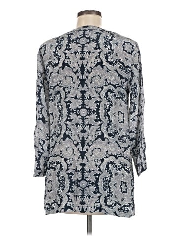 Theory 3/4 Sleeve Silk Top (view 2)