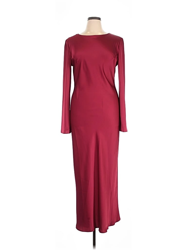 Pre-owned Assorted Brands Cocktail Dress In Burgundy