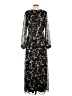 Leith 100% Polyester Paisley Black Cocktail Dress Size M - photo 2