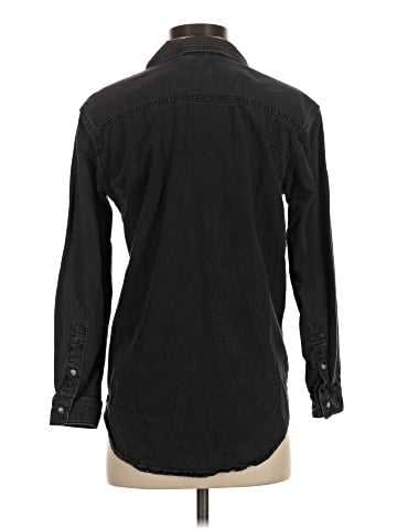 Topshop Long Sleeve Button-Down Shirt (view 2)