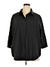 DCC Black 3/4 Sleeve Button-Down Shirt Size 2X - photo 1