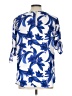 Ann Taylor 100% Polyester Blue 3/4 Sleeve Blouse Size L - photo 2