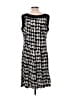 Perceptions Graphic Black Casual Dress Size L - photo 2
