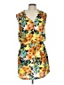 Eight Sixty 100% Polyester Tropical Yellow Casual Dress Size L - photo 1