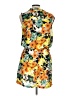 Eight Sixty 100% Polyester Tropical Yellow Casual Dress Size L - photo 2